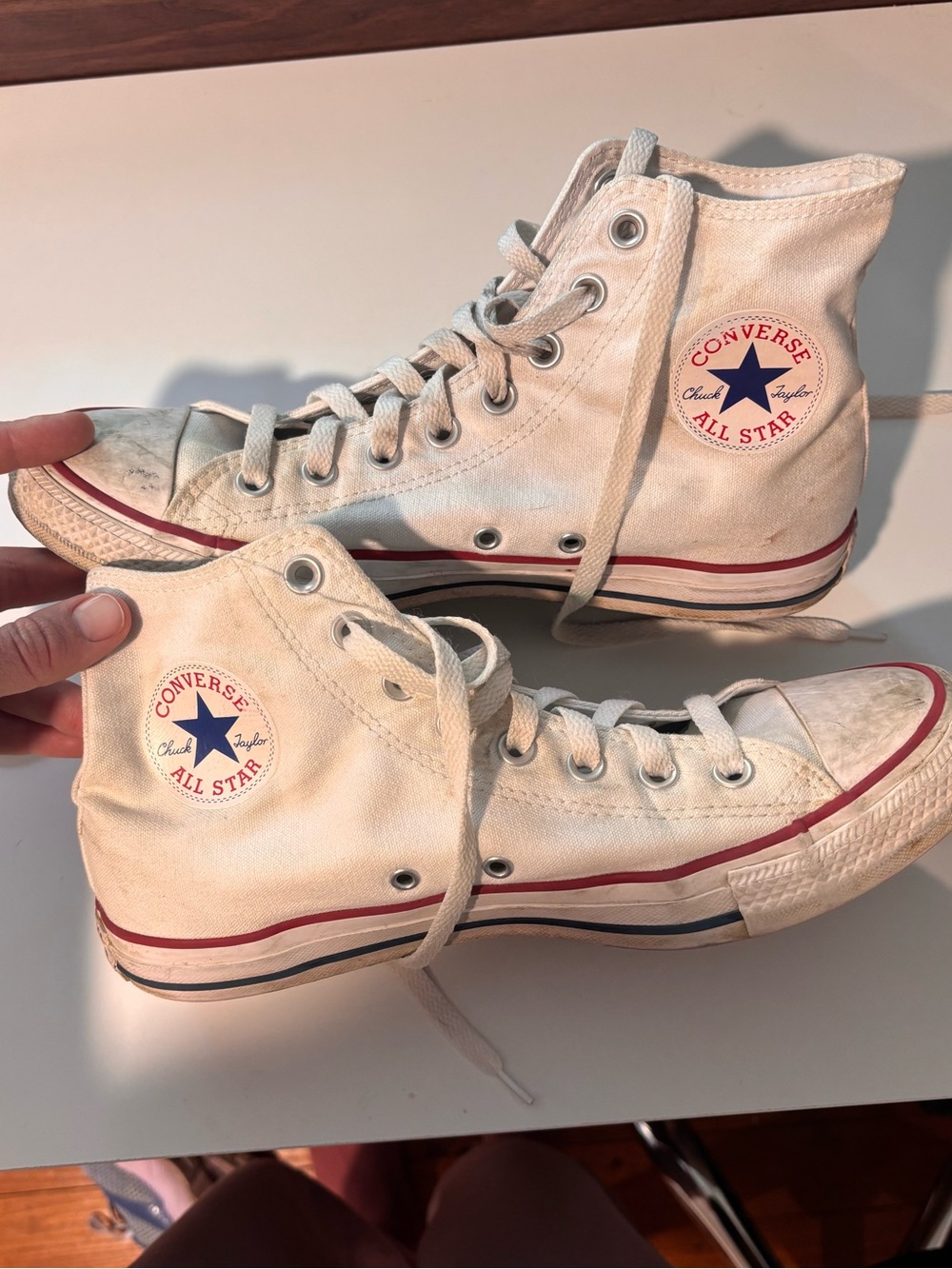 White converse high top